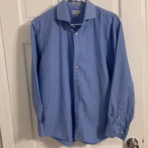 Nordstrom Rack Men’s dress shirt, horizontal stripe Blue 16 1/2 32/33